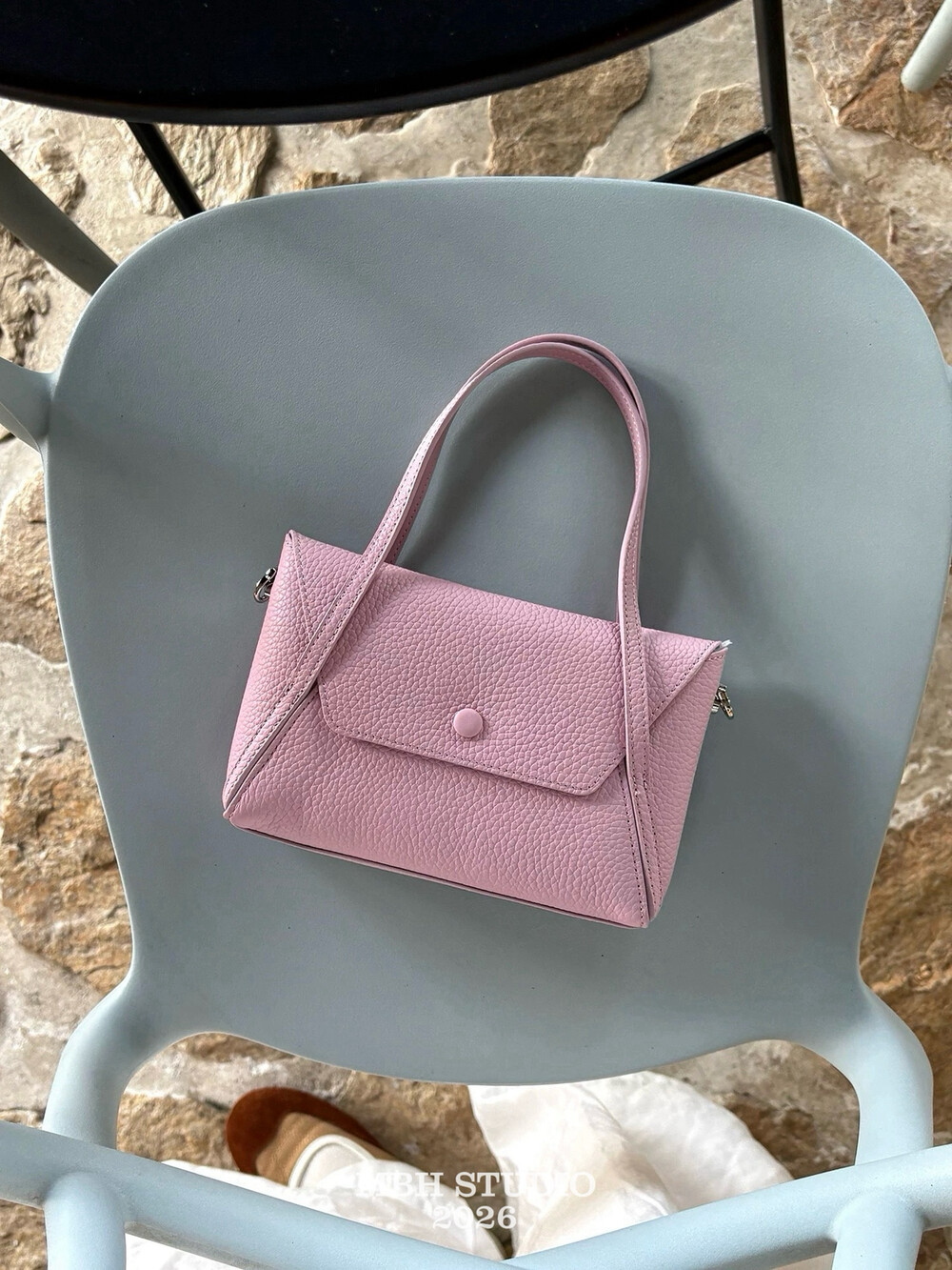 MBH Summer New Litchi Grain Cowhide Mini Envelope Bag Candy Color Handbag with Shoulder Strap - Image 4