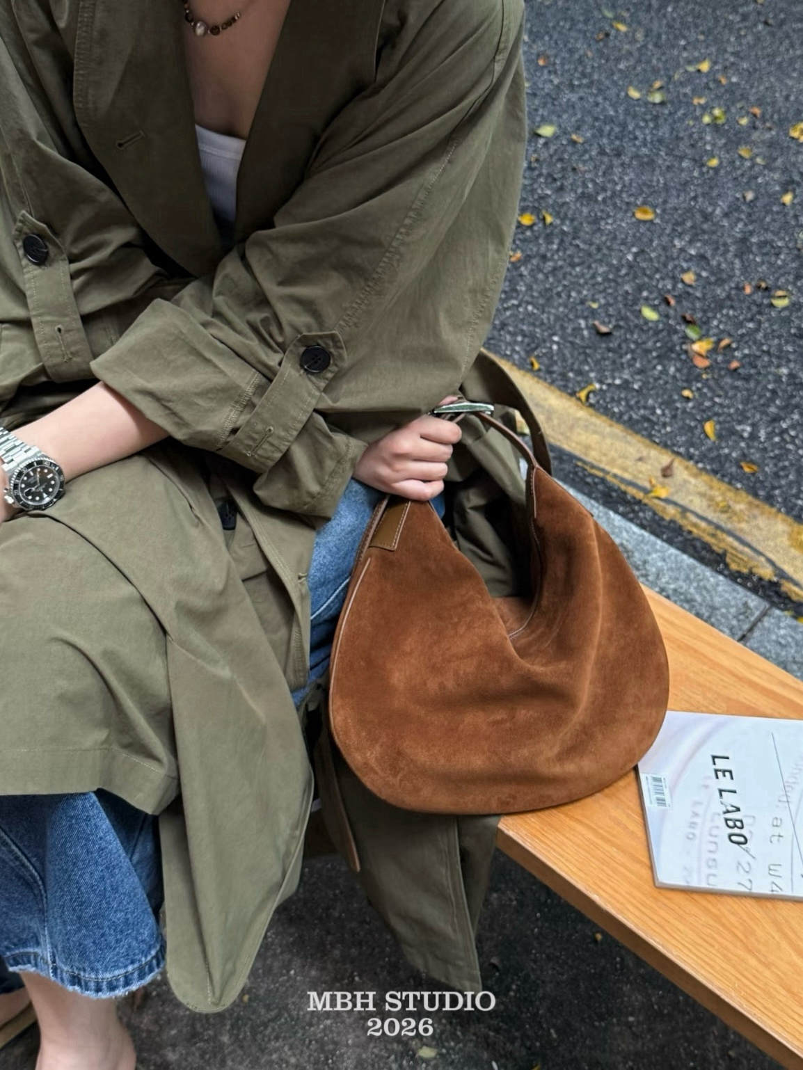 Matte Suede Crescent Bag Autumn New Minimalist Crossbody Shoulder Bag - Image 2