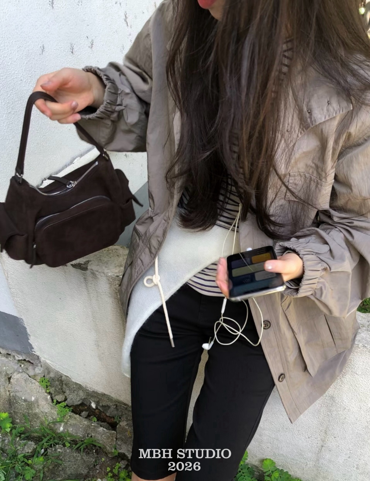 MBH Multi-Pocket Matte Leather Moto Bag Commuter Crossbody Handbag - Image 3
