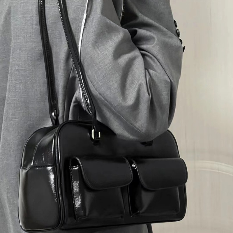 Korean Women's Bag 2026 Retro Preppy Large Capacity Casual Student Commuter Shoulder Handbag - Image 2