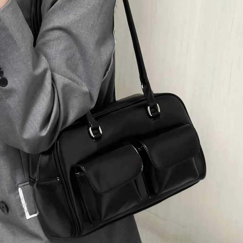 Korean Women's Bag 2026 Retro Preppy Large Capacity Casual Student Commuter Shoulder Handbag - Image 4
