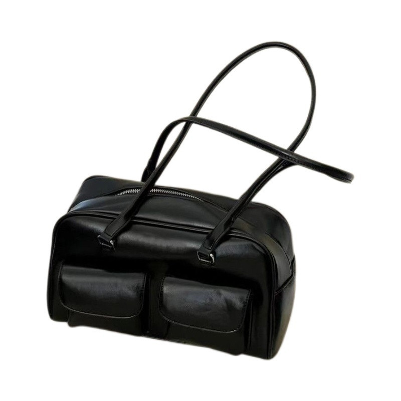 Korean Women's Bag 2026 Retro Preppy Large Capacity Casual Student Commuter Shoulder Handbag - Image 5