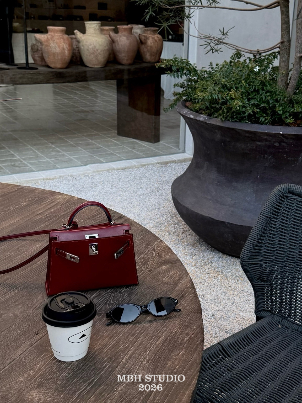 MBHbox Leather Kelly Bag Wine Red Gen 2 19 Inch Handbag Crossbody - Image 4